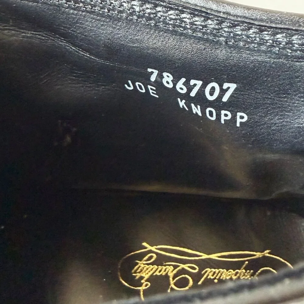 Vintage Florsheim Imperial Guardsman Boot Size 9 Black Leather Monk Strap Unworn